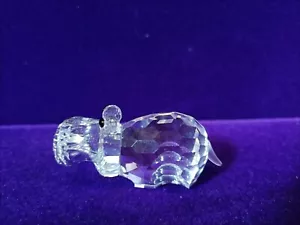 SWAROVSKI Austria , Silver Crystal Figur: kleines Nilpferd 5,5cm - Bild 1 von 5