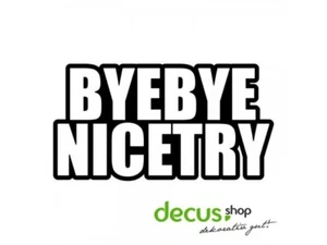 BYE BYE NICE TRY L 1618 13x7 cm // Sticker JDM Aufkleber Frontscheibe - Picture 1 of 2
