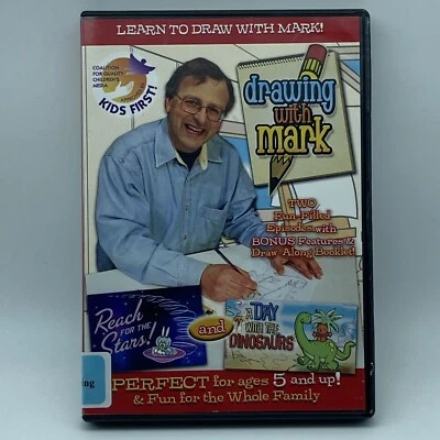 Drawing with Mark: Dinosaurs/Space DVD 2013 DIY Art Instruction EX-LIBRARY - Image 1 of 4