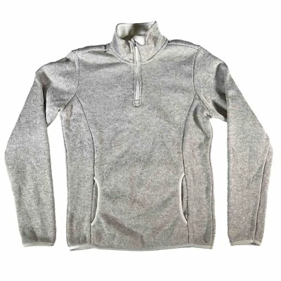 Suéter CHARLES RIVER APPAREL Mujer Pequeño Beige 1/4 Cuarto Cremallera Tejido Pullover Foto 1 de 4