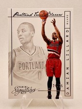 DAMIAN LILLARD 2013-14 Panini Signatures #108 2nd year Trailblazers /25