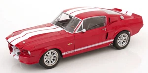 Ford Shelby MUSTANG GT500 1967 Rosso Bianco Modellino Auto 1:12 KK Scale - Imagen 1 de 10