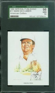 1990 IMPERIAL PUBLISHING # 11 MARK McCUMBER SGC-10 SOLO FINEST GRADED. - Picture 1 of 2