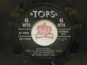 Toppers Chorus & Orch - Tops Records RX117, 6 Track EP 45 RPM VG (22A) - Picture 1 of 2
