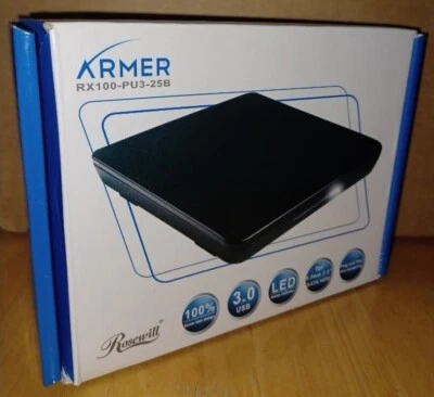 Rosewill ARMER RX100-PU3-2.5B, External HDD Enclosure, 9.5mm 2.5" SATA, USB 3.0 - Image 1 of 3