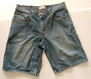 Levi's Signature Men's Distressed Blue Denim Shorts Size W32 100% Cotton - Picture 1 of 7
