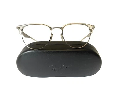 雷朋 RB6396 光学银色透明中性金属圆形框架仅适用于 RX — 第 1/4 张图片
