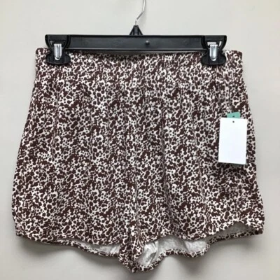 Много женщин повседневные шорты слоновой кости коричневый мини Moo животных печати корова тянуть на M новый - Изображение 1 из 4