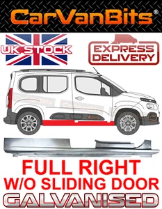 PARA CITROEN BERLINGO PEUGEOT PARTNER 2018- PANEL CARROCERÍA REPARACIÓN UMBRAL COMPLETO DERECHO - Imagen 1 de 6