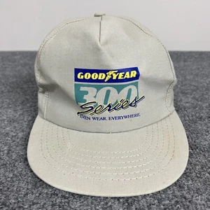 Vintage Snap Back Goodyear 300 Series Hat Tan USA - Picture 1 of 7