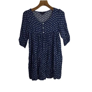 Polo Ralph Lauren Girls Floral Print Boho Dress Denim Blue White Size 14 NWT - Picture 1 of 14