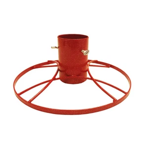 Bosmere Contemporary Christmas Tree Stand 5in Dia Red Plain Gloss - Picture 1 of 1
