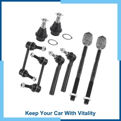 Pack (8) Front Suspension Front Tie Rod Ends Front Sway Bar Link for Hummer H3 - Image 1 of 4