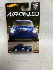 Porsche 356A Outlaw Blue 2016 refrigerado por aire Hot Wheels con pilotos reales B2 - Imagen 1 de 5
