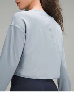 Lululemon T-Shirt Damen grau abriebfest Training Langarm Crop M - Bild 1 von 13