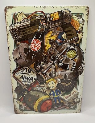 Fallout Metal Sign, gaming, tv series, 30cm x 20cm, rare, great gift - Image 1 of 2