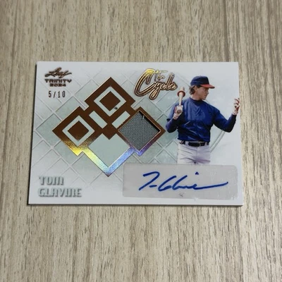 2024 Leaf Trinity Baseball Tom Glavine Auto Relic /10 Baseball Card - Braves - Image 1 of 2