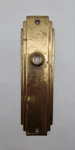 VINTAGE METAL ART DECO DOOR KNOB BACK PLATE RESTORE - Picture 1 of 4