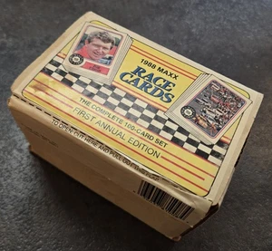 FACTORY SEALED 1988 MAXX NASCAR RACE CARDS COMPLETE 100 CARD SET FIRST ANNUAL ED - Picture 1 of 5