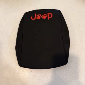 Jeep Wrangler Center Console Pad Cover Dog Puppy Neoprene Paw Embrodered Red - Picture 1 of 5