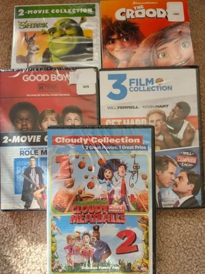 FAMILY DVD Lot 5 Dvds - TOTAL OF 10 MOVIES All 4 G  & 1 R -ALL FACTORY SEALED! - Image 1 of 4