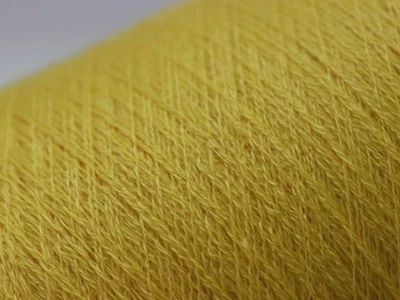 CARIAGGI LANIFICIO S.P.A. H25 (200€/kg) 100g 90% CASHMERE - KASCHMIR STRETCH SONNENGELB (54/2) Zwirn Wolle