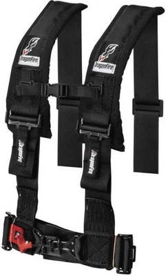 Dragonfire 4-Point H-Style Harness - Black - 3in. ATV/UTV 521354 dfr521354 - Image 1 of 3