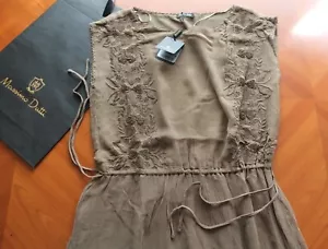 MASSIMO DUTTI DRESS | 6604/562 | PLEATED, GUIPUR, EMBROIDERY | SOLD OUT! LAST! - Picture 1 of 10