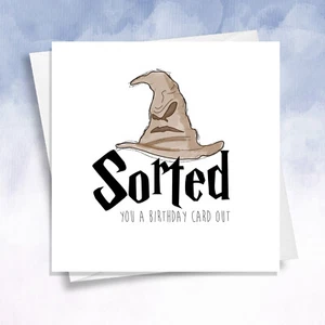 Sombrero Clasificador Tarjeta de Cumpleaños de Potter * Te clasifiqué una tarjeta * Harry Wizard Muggle - Imagen 1 de 7