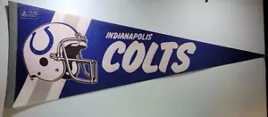 Vintage Indianapolis Colts 1980s 12'x30' NFL Football Pennant Flag Shipped Flat! - Picture 1 of 8