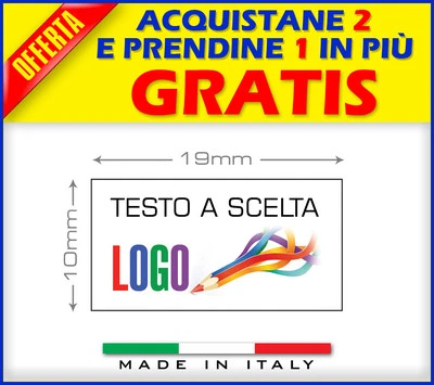 MONDO ETICHETTE 280 ETICHETTE ADESIVE BIANCHE PERSONALIZZATE BOLLINI COLLA PERMANENTE 19X10 MM