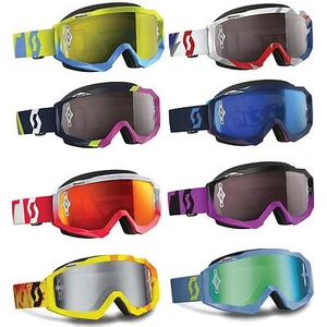 LUNETTES DE MOTOCROSS SCOTT MX HUSTLE avec OBJECTIF MIROIR CHROME vélo vtt arracher - Photo 1 sur 3