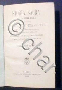 Religione - Don Giovanni Bosco - Storia Sacra per uso delle scuole - 1901 - Foto 1 di 1