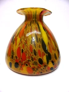 Murano Kunst Glas Herbst farbig Ende des Tages 8 1/4" Vase Abenteuer geladen - Bild 1 von 4