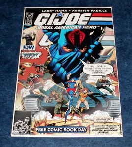 G.I. JOE #155 1/2 FCBD COMIC 2010 LARRY HAMA COA IDW SNAKE-EYES COBRA COMMANDER - Picture 1 of 1
