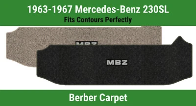 Alfombra de cubierta pequeña Lloyd Berber para Mercedes-Benz 230SL '63-67 con apliques MBZ Foto 1 de 4
