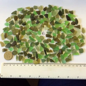 BIG LOT Green Genuine Sea Glass Middle Size -190 gram (N 11-6) - Picture 1 of 5