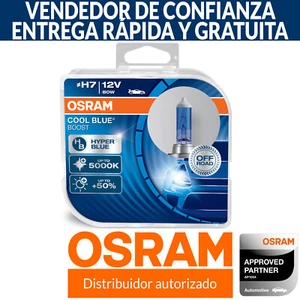 OSRAM Cool Blue Boost H7 Coche Bombillas (Pack Doble) 62210CBB-HCB 80W 5000K - Imagen 1 de 4