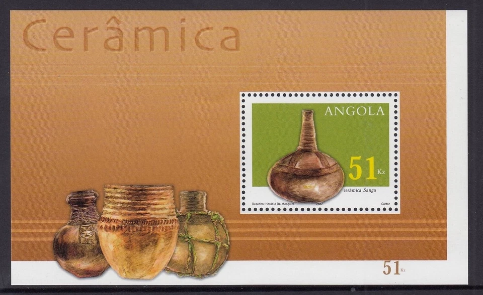 Angola - 2002 Ceramics 51 Kz Miniature Sheet Mint Unhinged MUH — 第 1/1 张图片