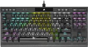Corsair K70 RGB TKL Optisch-mechanische Gaming-Tastatur (RGB-LED-Hintergrundbele - Bild 1 von 5