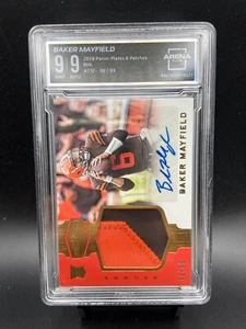 2018 Panini Plates & Patches Baker Mayfield /99 Auto Relic Arena Club 9 - Bild 1 von 3