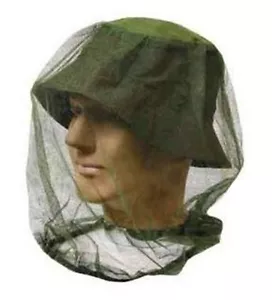 MOSQUITO INSECT MIDGE FLIES BUG MESH HEAD NET FACE PROTECTOR TRAVEL CAMPING - Picture 1 of 3