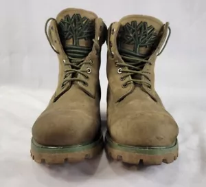 Timberland Herrenstiefel Größe 10M grünlich braun strapazierfähig USA Echtleder - Bild 1 von 16
