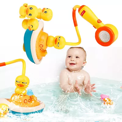 Electric Baby Bath Toy Children Duck Spray Water Shower Tub Kid Bathroom Gift • 9.99£