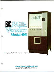Máquina expendedora Rowe Cold Milk modelo 495 vendedor FLYER original vintage retro - Imagen 1 de 2