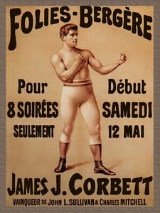 7533. Deko Poster. Home Room Wandgestaltung. James Corbett Early Boxer Champion - Bild 1 von 1