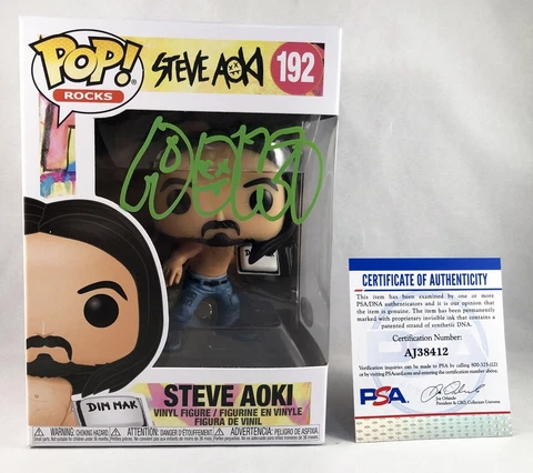 Steve Aoki Signed Funko Pop PSA/DNA 1 COA Cover