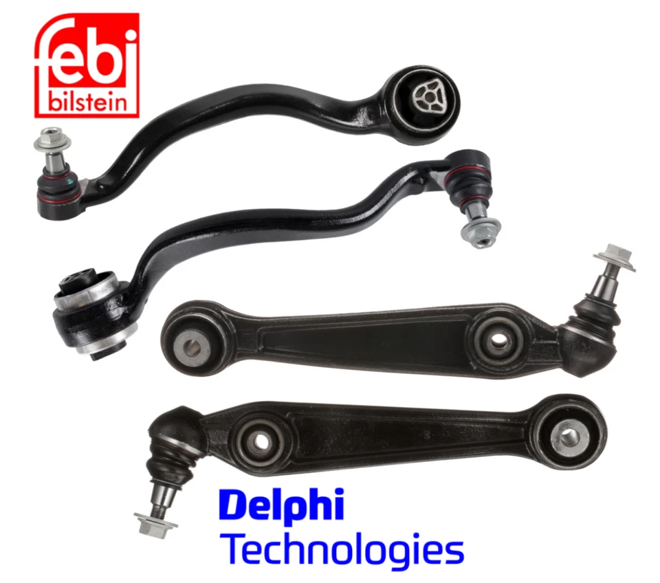 Front Lower Control Arm Kit Lt & Rt 4pc Original Febi Delphi for BMW X5 X6 14-19 - Image 1 of 1