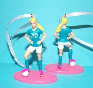 Barbie SPORTS Soccer Player #59 Artesian Ornament BOGO Buy 1 get one free - Picture 1 of 1