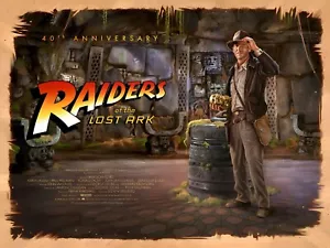 RAIDERS OF THE LOST ARK 1981 quad poster print 30x40" Harrison Ford Karen Allen - Foto 1 di 1